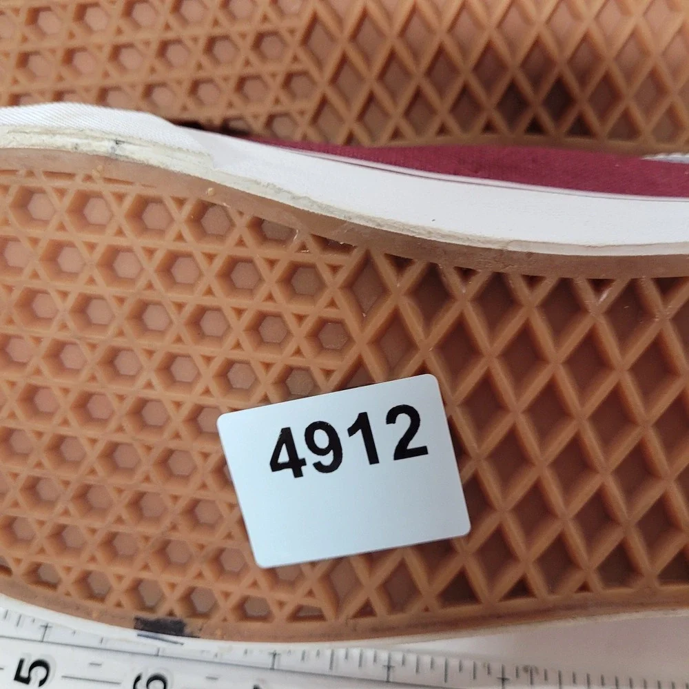 Vans Old Skool Burgundy Maroon Canvas Low Top Skate Shoes Mens 8.5 Womens 10